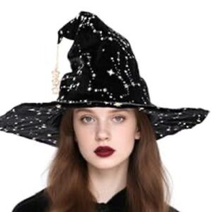 Black Starry Witch Hat